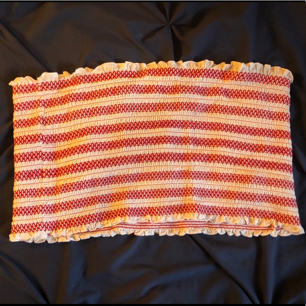 Red & White Tube Top
